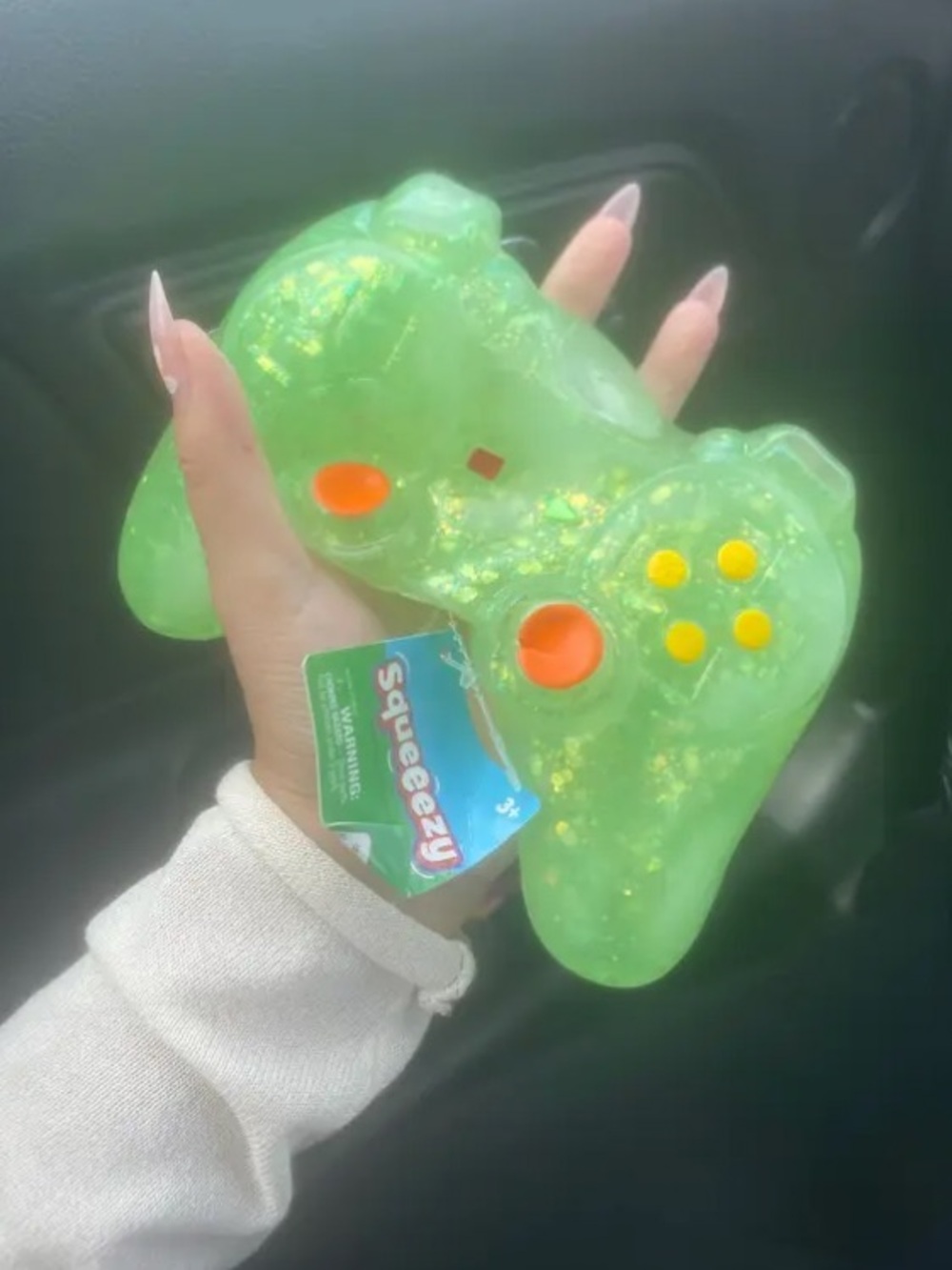 Green Glitter Game Controller Squishy